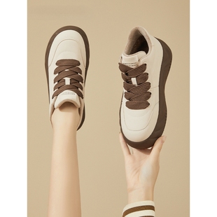 厚底运动鞋女款冬季加绒2025新款女鞋秋冬款棉鞋女休闲板鞋