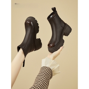 厚底马丁靴女款女鞋秋冬靴子2025新款秋季爆款高跟鞋短靴女