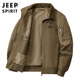 牌2025新款 外套男士 夹克春秋季 JEEP吉普正品 宽松休闲工装 上衣战地