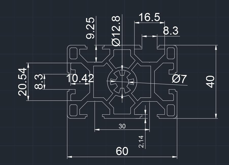 4060s40604060双槽铝型材双槽型材40双槽铝型材60双槽铝材铝材