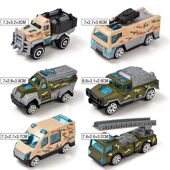 消防合金车儿童迷你耐摔玩具 工程军事滑行车小孩玩具幼儿园礼物