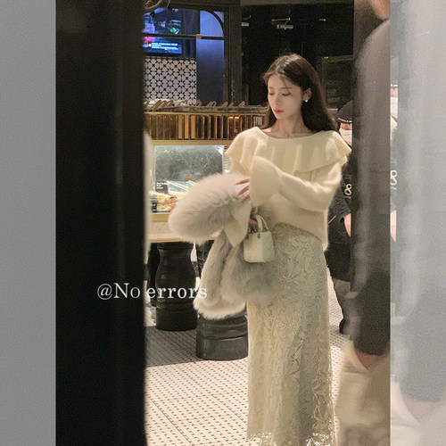 【12/28 10:00新品开售 喜欢先加购！】重工镂空蕾丝花朵半裙