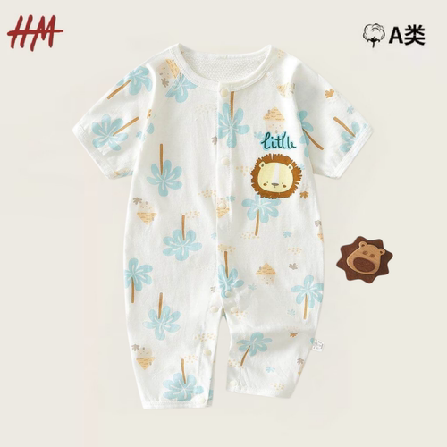 清仓夏季纯棉婴儿连体哈衣