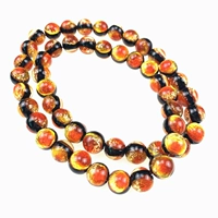 Оранжевый 10 мм, имитация янтаря, 4 шт.