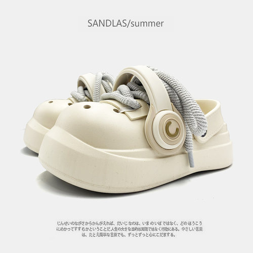 春夏增高朋克风厚底洞洞鞋