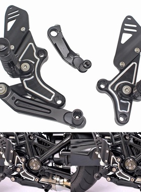 适用 宝马拿铁 RnineT Scrambler 多孔位可调节 升高脚踏 改装件