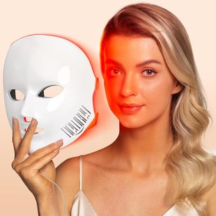 US直邮 NEWKEY LED Face Mask Light Therapy面部光疗仪护肤蓝光