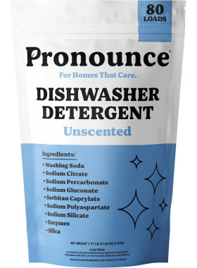 美国直邮 Pronounce 洗碗机洗涤剂粉超浓缩去除油脂污垢胶囊替代