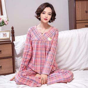 妈妈睡衣纯棉长袖家居服