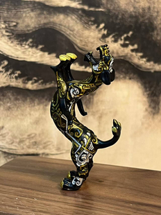 博物馆文创 春秋·错金银铜翼虎树脂冰箱贴 仿古工艺品微瑕疵特价