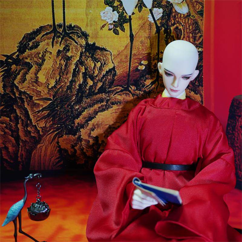 【玲珑阁】bjd娃衣红宋制襕袍古装汉服柔软垂坠闪婚服吉服三分叔