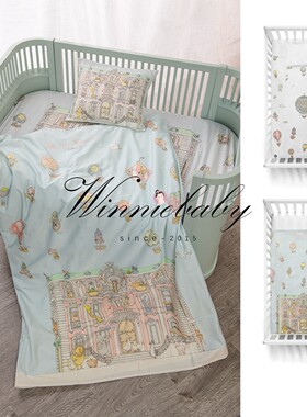 法国atelierchoux婴儿新生儿热气球被套宝宝儿童有机棉儿童床被套