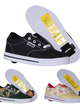 美国heelys暴走鞋男女学生儿童成人单层帆布夏季轮滑鞋