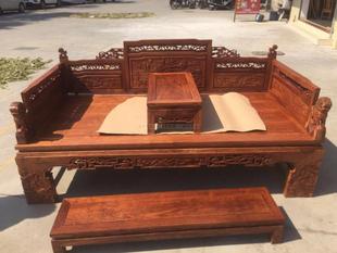 100%非洲黄花梨大床*红木罗汉床*实木床*红木双人床1.8米1.5米