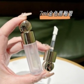 瓶加粗唇刷空瓶粉底液分装 7ml金色唇釉空管遮瑕分装 管唇彩分装 瓶