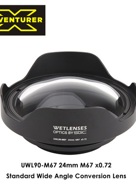 X-ADVENTURER探险家 UWL90-M67潜水相机水下标准广角镜防水壳60米