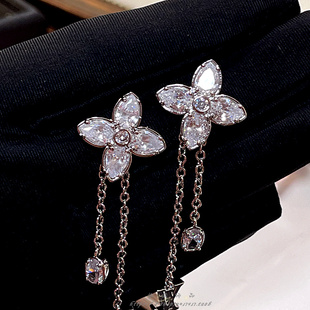 欧美个性镶嵌母贝珍珠恶魔之眼造型芭蕾舞鞋时尚耳钉轻奢甜美耳饰