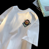 情侣女 T恤男小新宽松上衣夏季 外贸出口品质 纯棉重磅日系潮流短袖