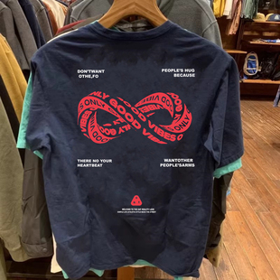 T恤男美式 潮牌短袖 扭麻花字母休闲纯棉重磅大码 上装 夏季 半袖 新款