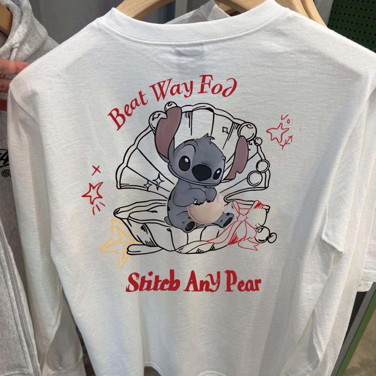 300克重磅纯棉！春秋冬潮牌长袖T恤男史迪仔美式防晒打底衫衣服女