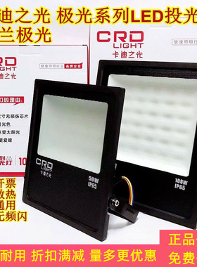 卡迪之光超亮LED投光灯室外大功率50w100w200W庭院防水照明工程灯
