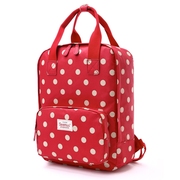 Retro British style fresh floral canvas print bag female backpack student backpack school bag computer travel bag