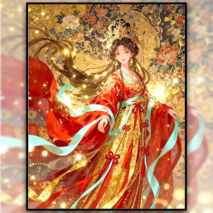 古风囍嫁十字绣2026新款满绣客厅人物自己绣刺绣5d钻石画满钻手工