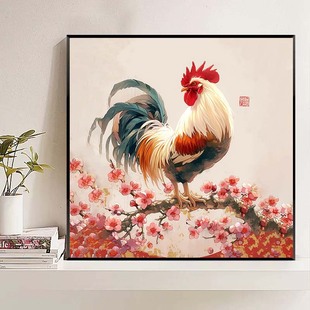 吉星高照十字绣新款客厅满绣大公鸡生肖鸡吉祥寓意好钻石画5d满钻