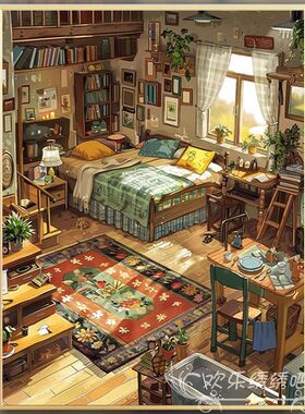 宫崎骏温暖小屋十字绣2026年新款满绣卧室刺绣diy钻石贴画5d满钻