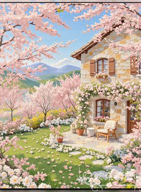 2026新款十字绣线绣小件唯美田园风景diy自制小件刺绣钻石画手工