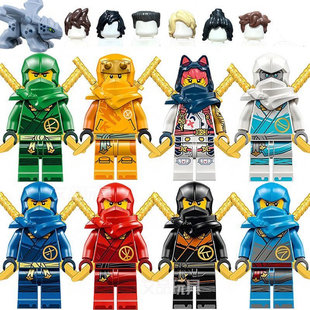 兼容乐高17季幻影忍者十七季积木玩具妮雅神龙崛起劳埃德拼装人仔