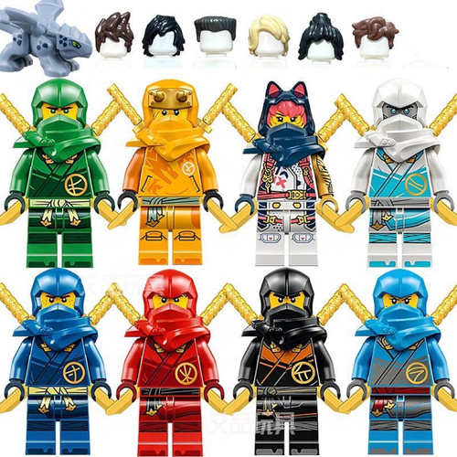 兼容乐高17季幻影忍者十七季积木玩具妮雅神龙崛起劳埃德拼装人仔