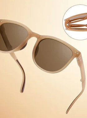 新款折叠2024防紫外线带鼻托太阳镜偏光折叠墨镜CD001时尚穿搭潮