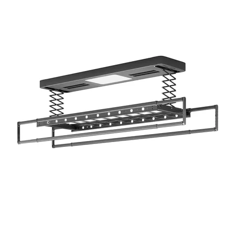 晾衣架烘干源头家用遥控智能伸缩室内晒衣架自动电动升降阳台