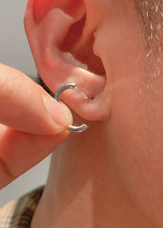 MUSEDEN杜掌门定制养耳洞无性别日常基础款男女实心直针925银耳环