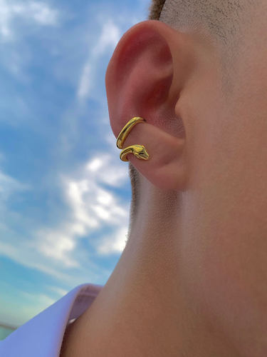 老王星光同款简约百搭灵蛇耳夹