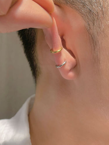 MUSEDEN通体银养耳洞耳骨环