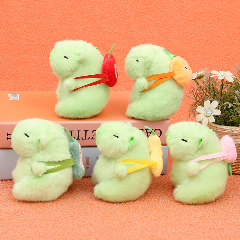 绿色卡皮巴拉水豚小公仔挂件