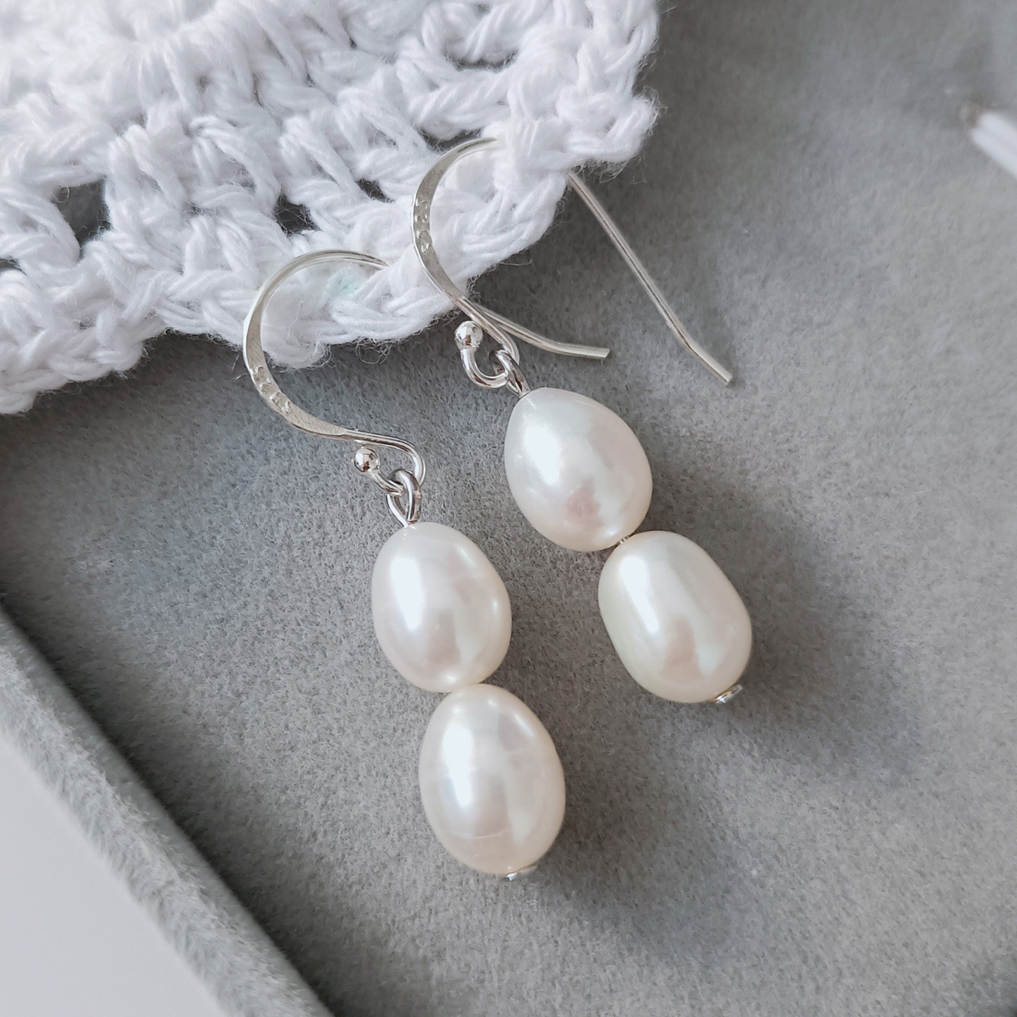 天然水滴米形珍珠耳坠简约气质耳环高级感二颗小珍珠925纯银耳环,珠宝/钻石/翡翠,耳饰,淘宝优惠券,粉丝福利购,淘宝优惠卷