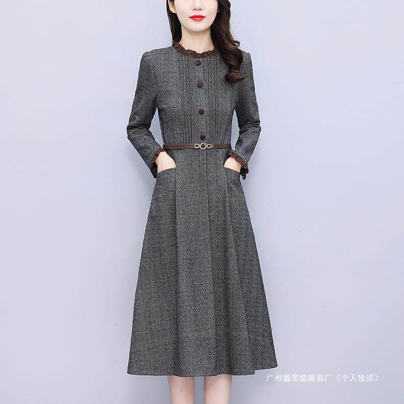 2025新款秋季连衣裙女中长裙连衣裙