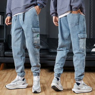 8xl Plus Jeans Men Streetwear Jogger Baggy Denim Cargo Pants