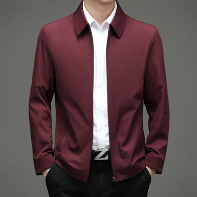 夹克商务休闲翻领外套中老年爸爸