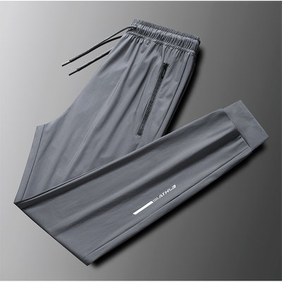 男夏薄运动休闲裤弹力速干冰丝裤