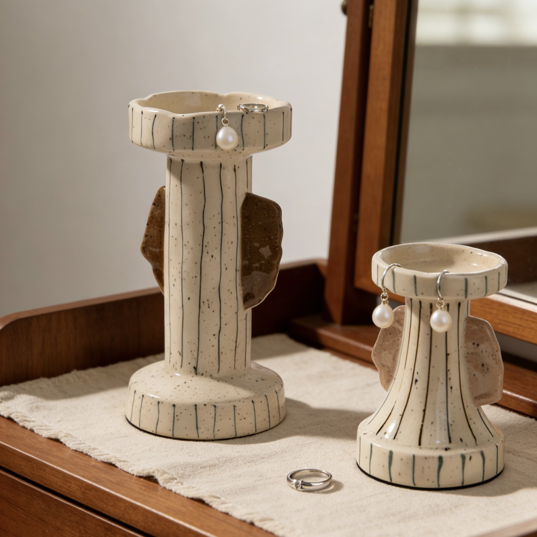 女生房间卧室内床头柜梳妆台香薰蜡烛托盘项链耳钉收纳首饰盘子小,家居饰品,香薰托盘,淘宝优惠券,粉丝福利购,淘宝优惠卷