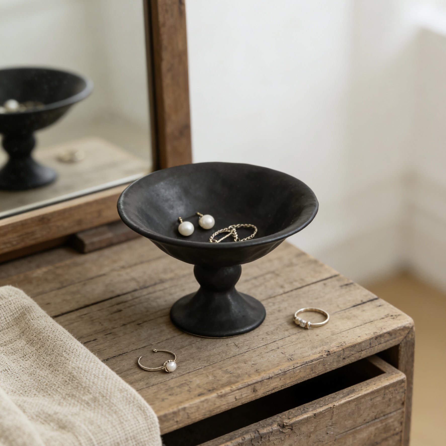 复古陶瓷首饰收纳盒家用梳妆台桌面耳环耳钉项链饰品收纳托盘摆件,家居饰品,香薰托盘,淘宝优惠券,粉丝福利购,淘宝优惠卷