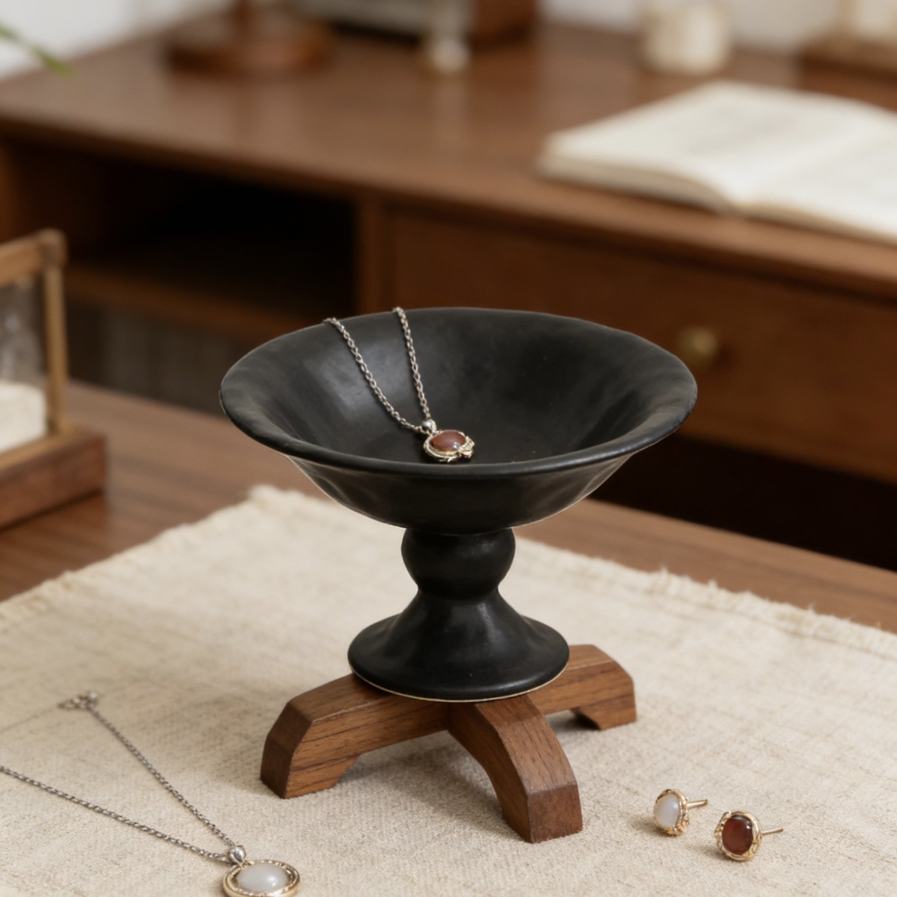 中式复古首饰盒收纳盒家用梳妆小饰品盒子女生房间卧室内桌面摆放,家居饰品,香薰托盘,淘宝优惠券,粉丝福利购,淘宝优惠卷