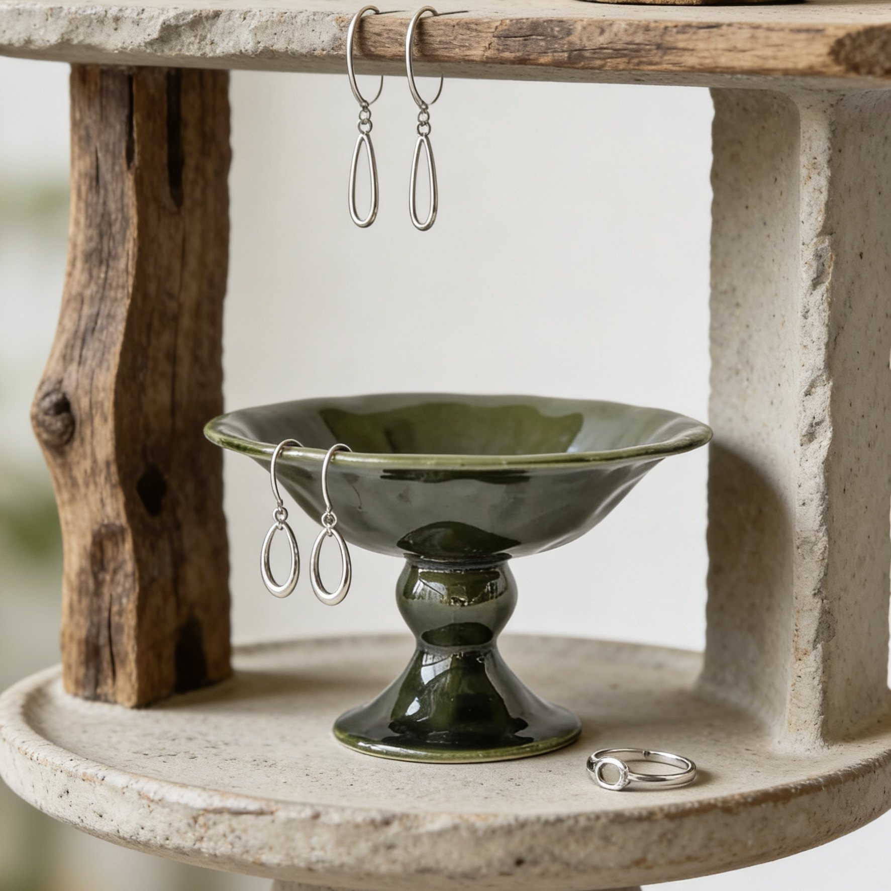 自然主义复古陶瓷首饰盘收纳盘家用梳妆台耳环桌面摆放盘子床头柜,家居饰品,香薰托盘,淘宝优惠券,粉丝福利购,淘宝优惠卷