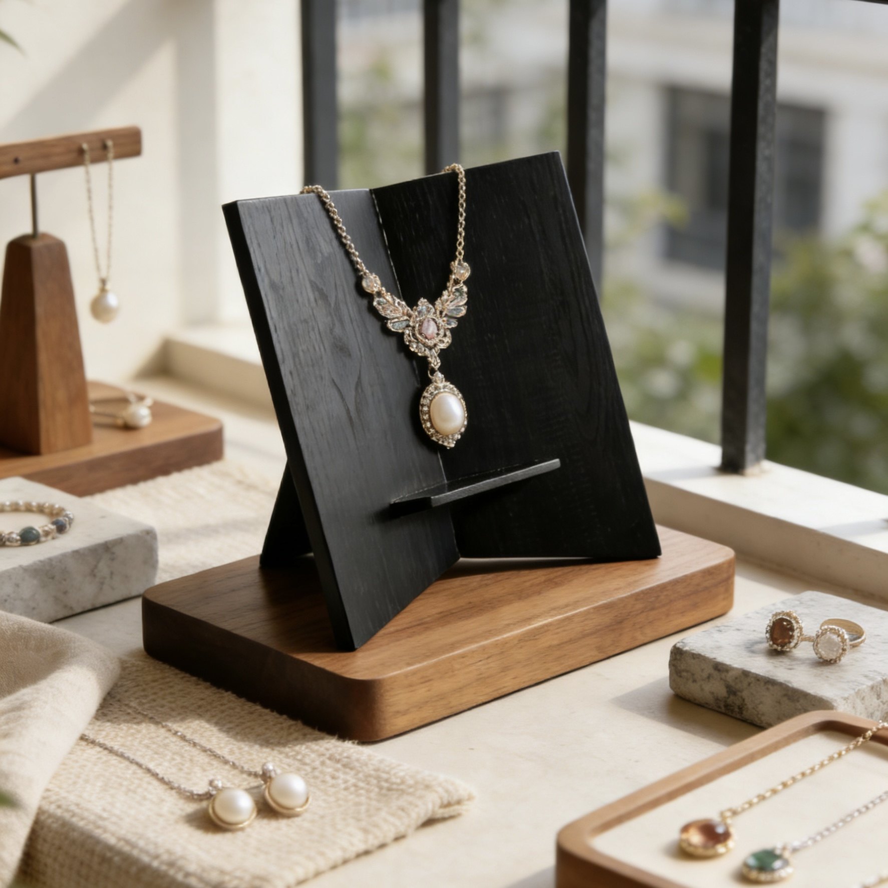 新中式复古首饰盒收纳盒家用梳妆小饰品盒女生房间卧室内桌面摆放,收纳整理,首饰架,淘宝优惠券,粉丝福利购,淘宝优惠卷