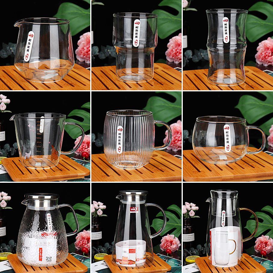 青苹果高硼玻璃水杯热水壶