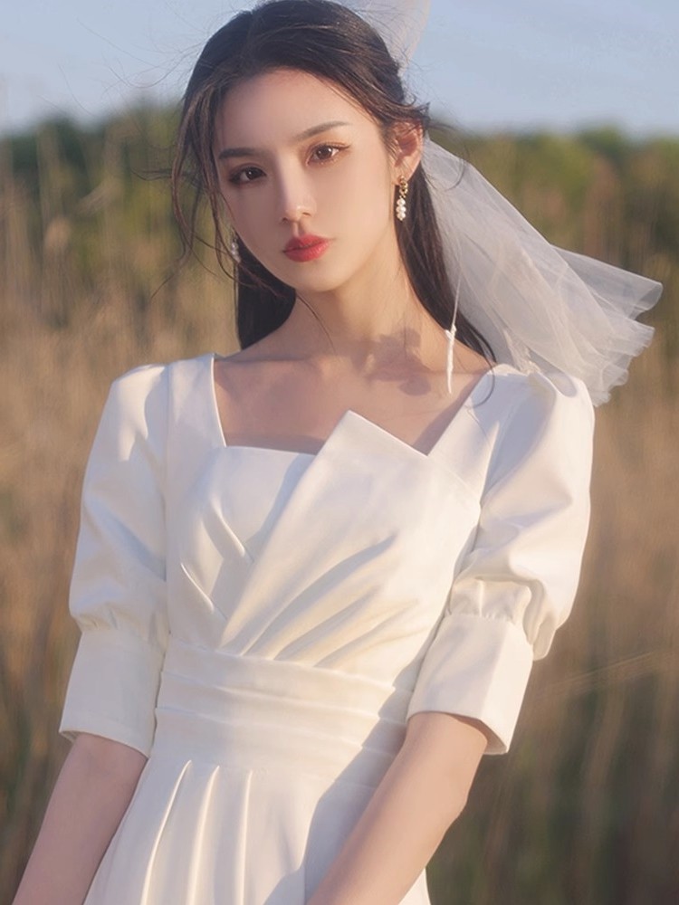 夏季气质订婚连衣裙平时可穿图片